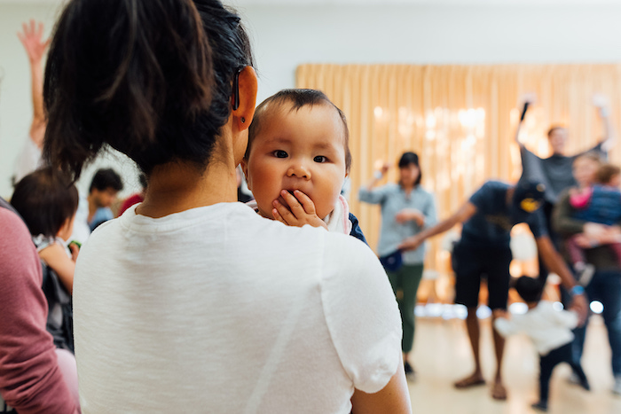 Mom and baby enjoying a Kids Go Mandarin class