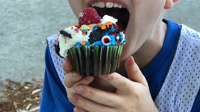 Decorate your own cupcakes, kid