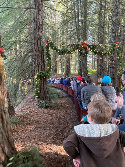 steam train at christmas