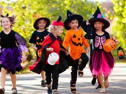 Halloween Costumed Children