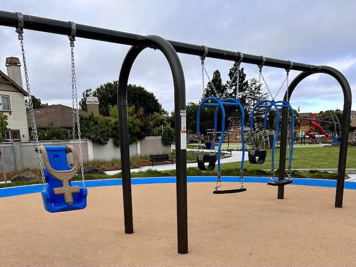 Swings at Dusterberry Neighborhood Park in Fremont